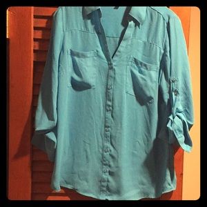 Portofino shirt from Express in light blue